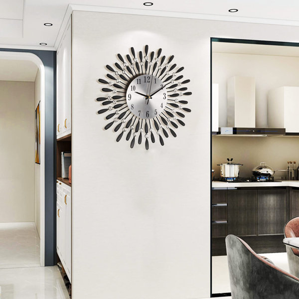 Canora Grey Antoinae Metal Wall Clock Wayfair.co.uk